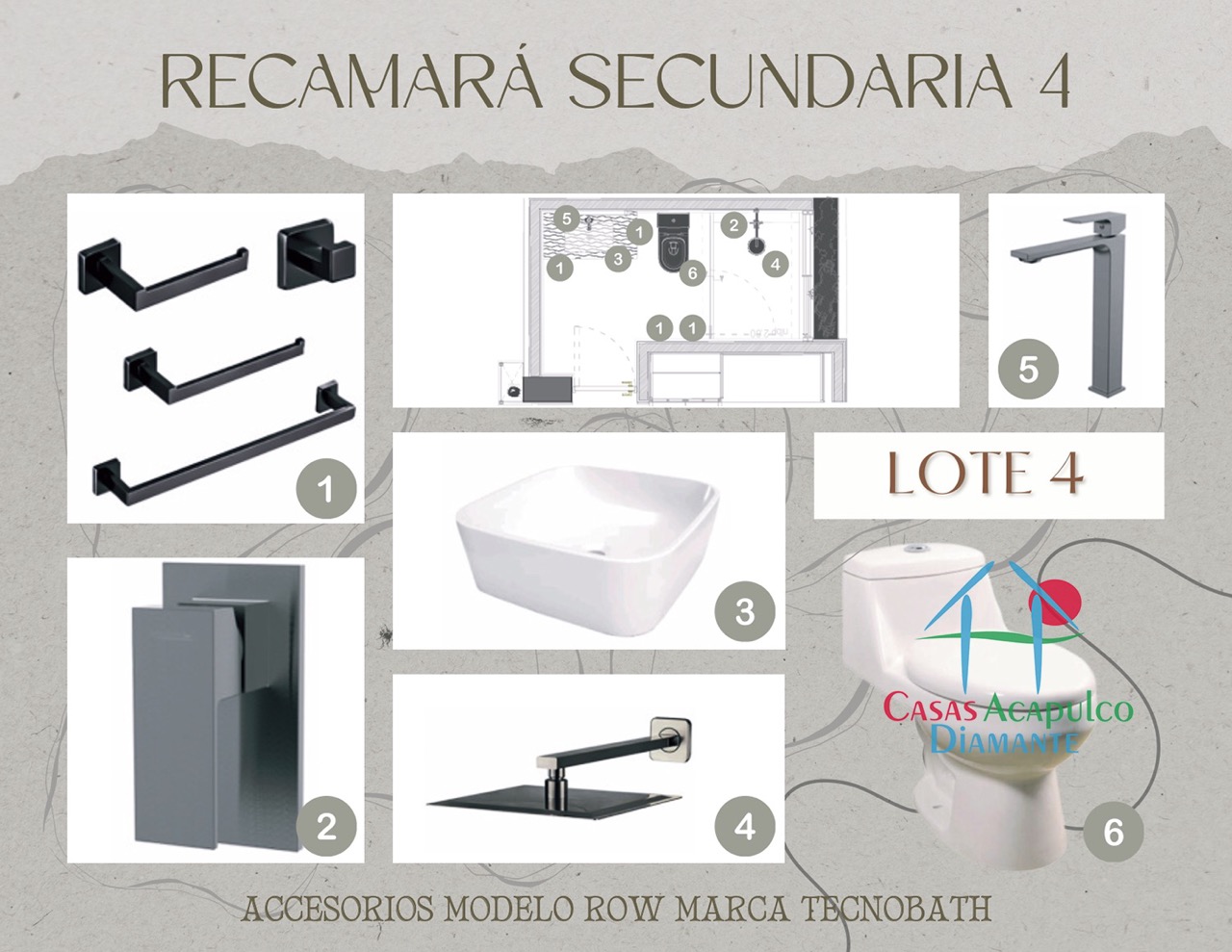 Paradiso Residences Ensueño 4 - Modelo accesorios baños 4